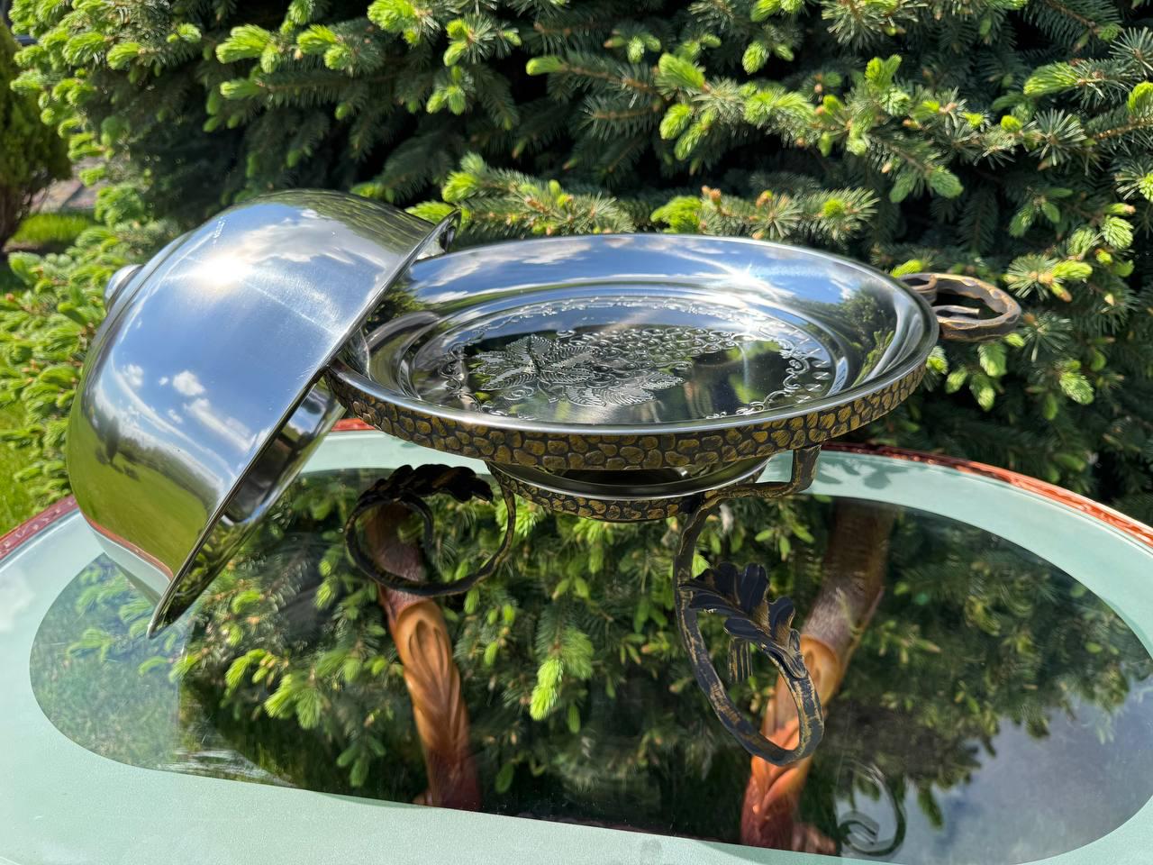 Садж блюдо для подачі шашлику з підігрівом 36 см - фото 9 Садж блюдо для подачі шашлику з підігрівом 36 см - фото 9