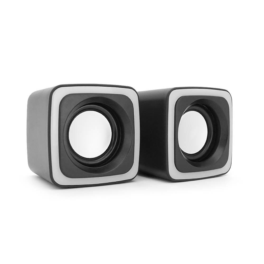 Колонки Jedel S-575 USB/3,5 мм 2х3W 30Hz-16KHz з LED підсвічуванням 72х73х65 мм Black (36698)