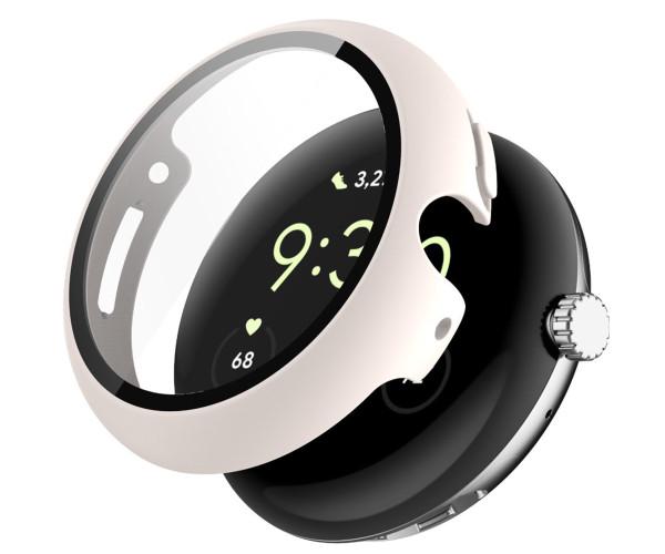 Чехол с защитным стеклом для смарт-часов Google Pixel Watch 4 41 мм Белый Чехол с защитным стеклом для смарт-часов Google Pixel Watch 4 41 мм Белый