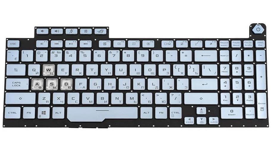 Клавиатура для ноутбука Asus G731GW Серый (171736)