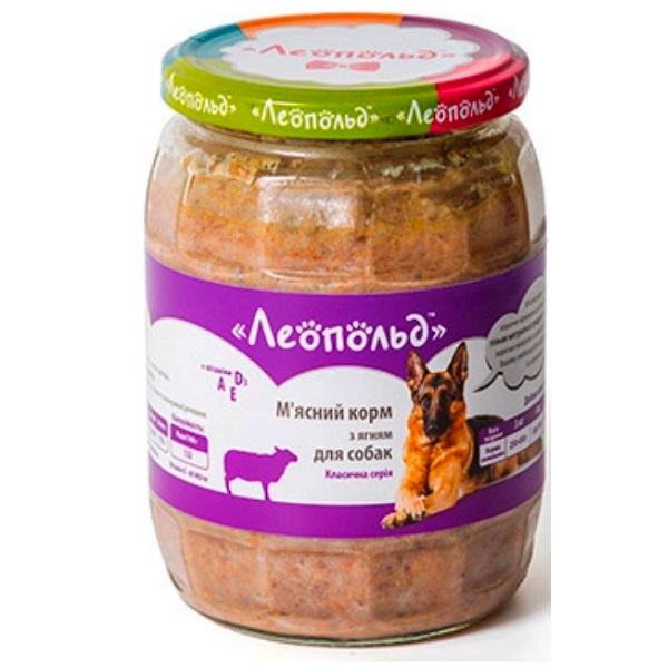 Корм для собак влажный Леопольд с ягненком стеклянная банка 720 г 6 шт. (000019408)