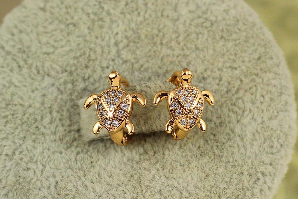 Серьги детские Xuping Jewelry Черепашка Золотистый (33550399)
