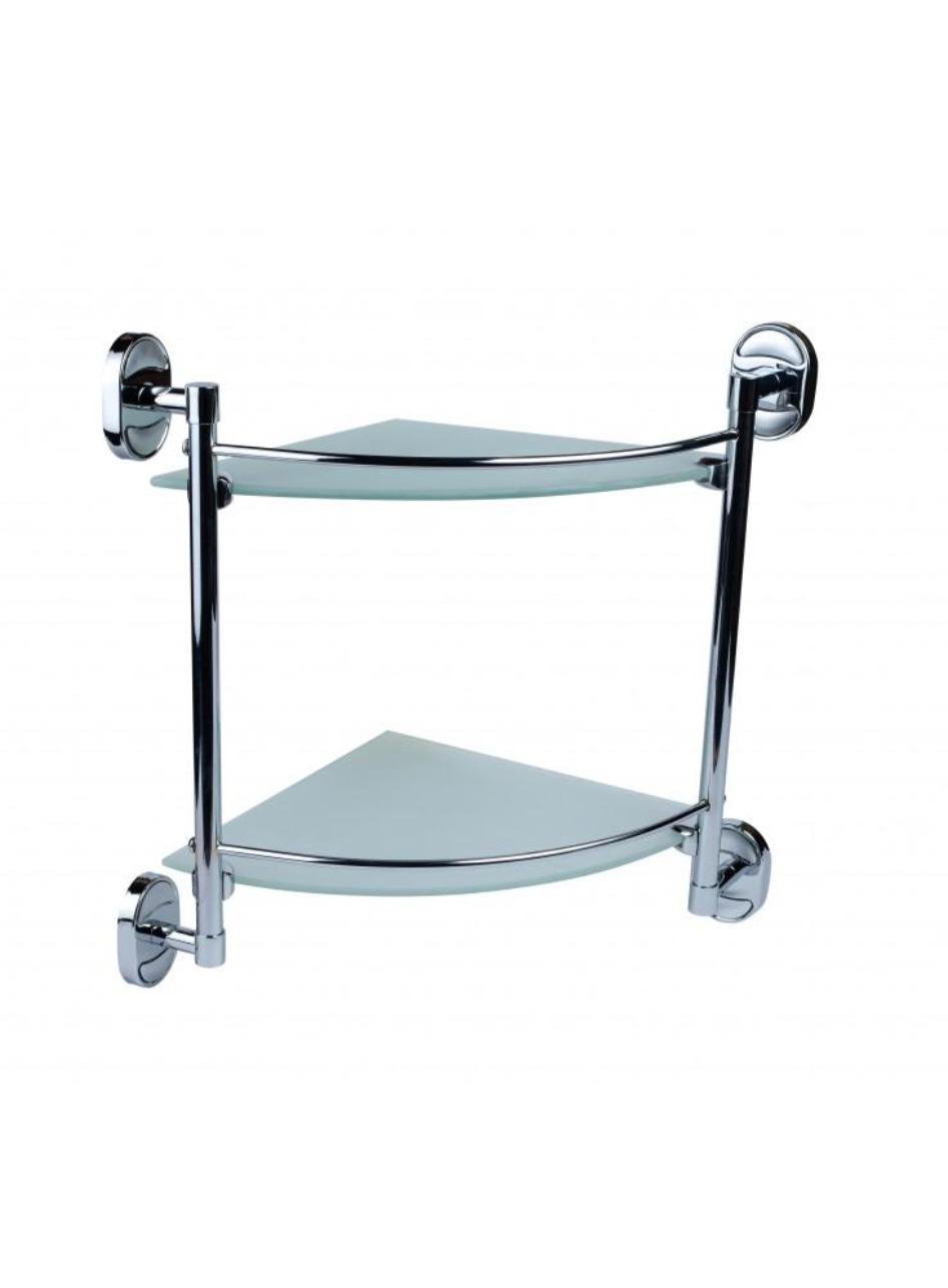 Полиця Kroner KRM Elbe-ACG2907-2 кутова двоярусна скляна (3658792)