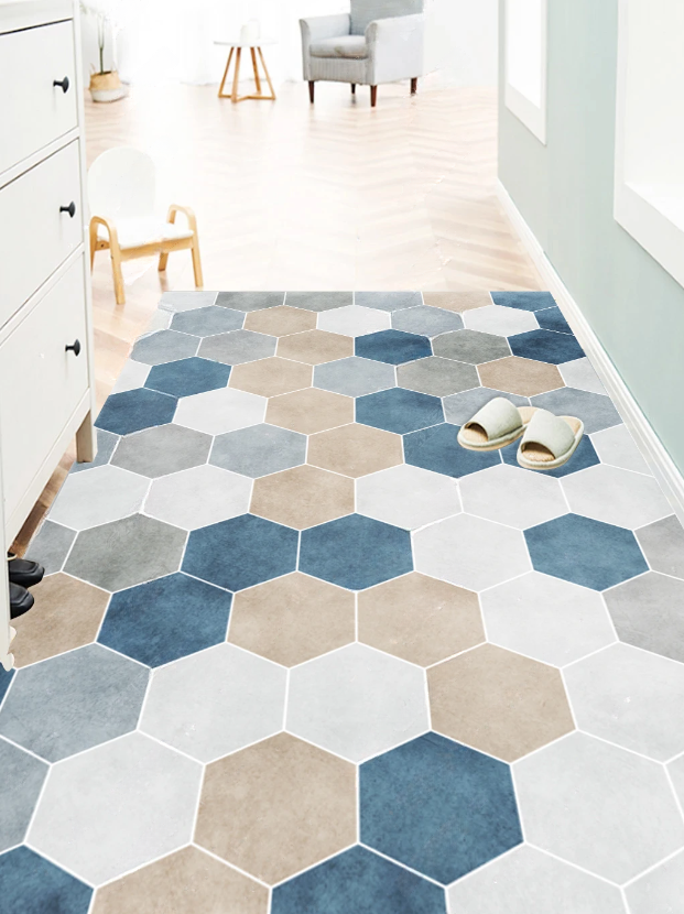 Грязезащитный коврик придверный Яркие соты 120х160 см (KRS040)