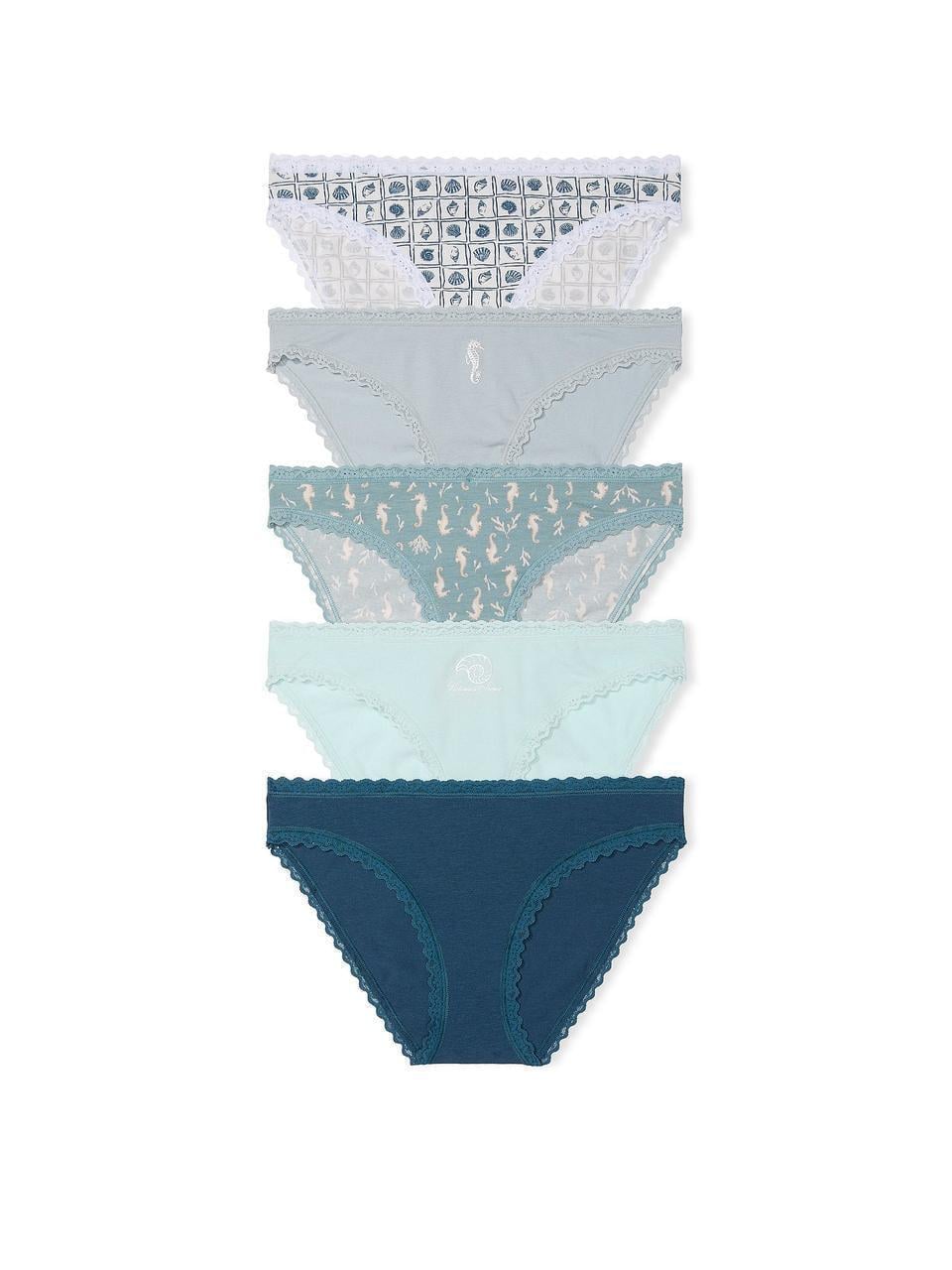 Набор трусиков Victoria Secret Stretch Cotton Lace-Trim Bikini 5 шт. L Разноцветный (2858904781) Набор трусиков Victoria Secret Stretch Cotton Lace-Trim Bikini 5 шт. L Разноцветный (2858904781)