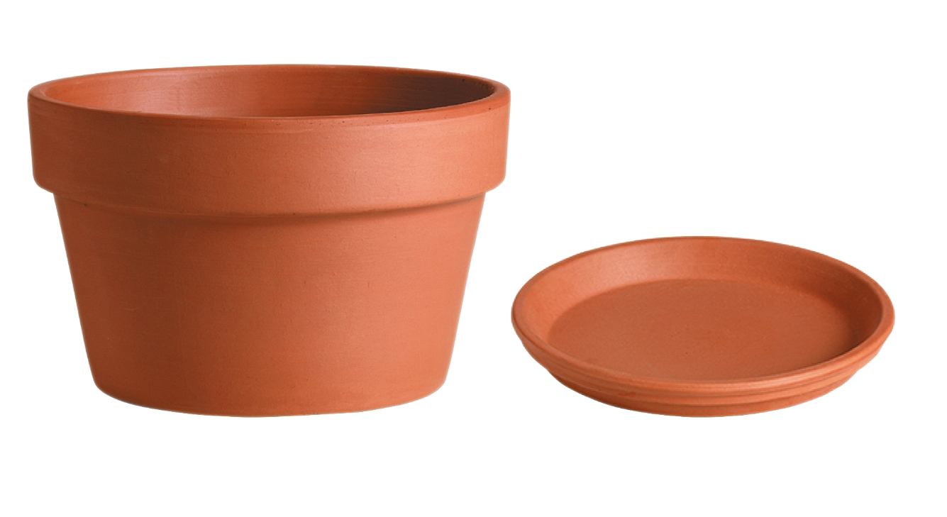 Горшок с поддоном DEROMA меццо-сопрано 14х21 см 1,7 л Терракотовый (000006643) - фото 1 Горшок с поддоном DEROMA меццо-сопрано 14х21 см 1,7 л Терракотовый (000006643) - фото 1