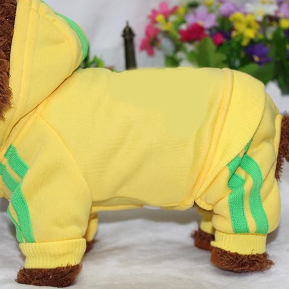 Костюм спортивный для собак Adidog на флисе и полиэстере S Желтый (1C0301) - фото 5 Костюм спортивный для собак Adidog на флисе и полиэстере S Желтый (1C0301) - фото 5