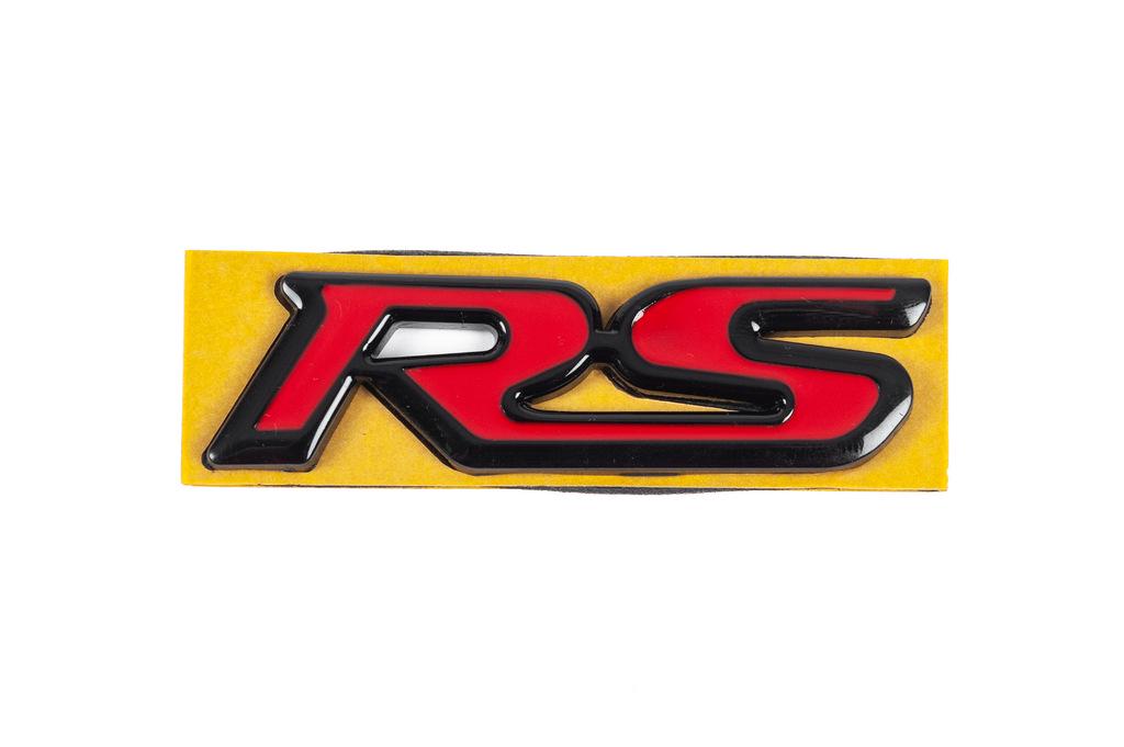 Надпись RS красно-черная Davs Auto для Citroen C-4 2004-2010 гг. abs-пластик Красный