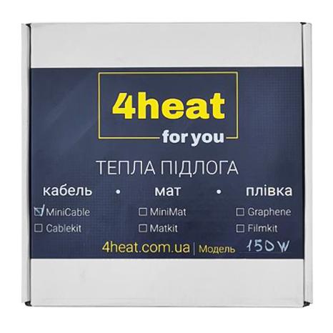 Кабель нагревательный 4HEAT Miniсable 18-1050 для теплого пола 5,9-7,3 м2 (4HT.MNC.181050) - фото 3