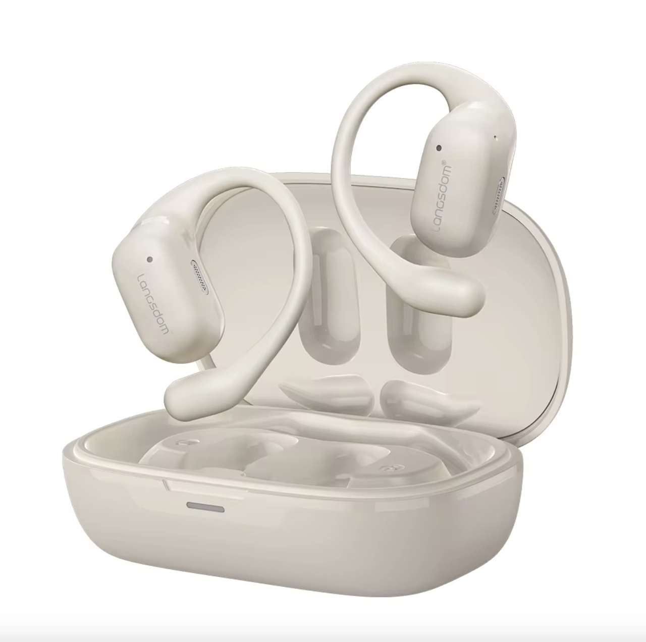 Наушники беспроводные спортивные Langsdom TS17 Open-Ear с микрофоном Biege Наушники беспроводные спортивные Langsdom TS17 Open-Ear с микрофоном Biege