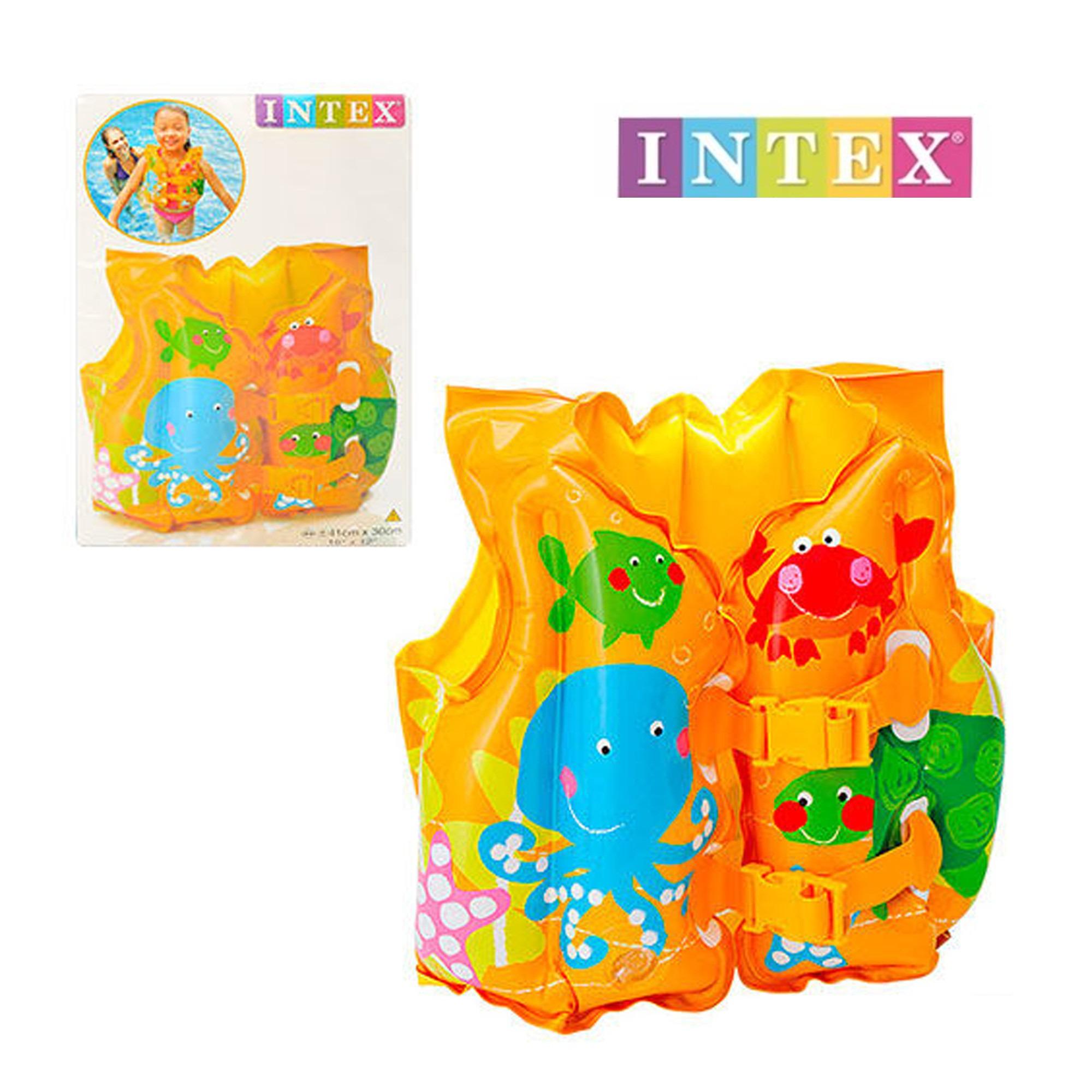 Жилет надувной с рыбками Intex 59661 41х30 см Желтый (24915081) - фото 2