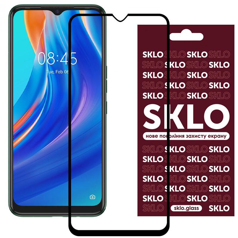 Защитное стекло противоударное SKLO 3D full glue для TECNO Spark 7/Spark 7 Go закаленное Прозрачный