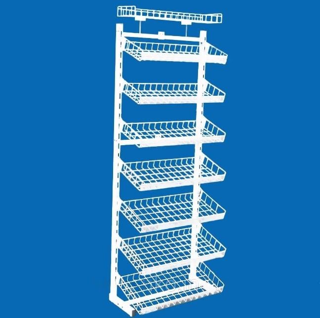 Универсальный сетчатый стеллаж шириной 60 см односторонний (AN006562)