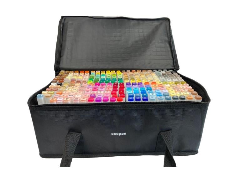 Маркеры двусторонние Touch Smooth спиртовые для рисования и скетчинга 262 шт. со сквидопопом Хаги Ваги (1801954066)