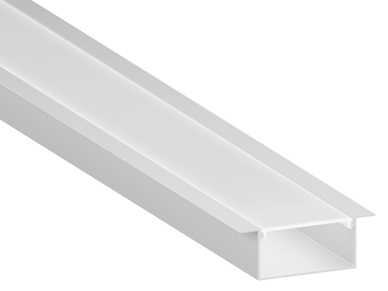 Профиль алюминиевый анодированный LEDUA АЛ-16-1 + рассеиватель для LED ленты врезной 2 м (4270)