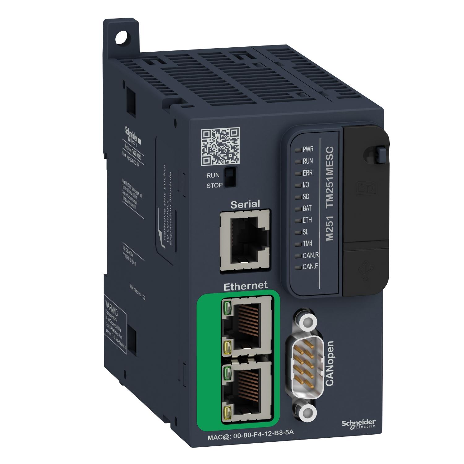 Контроллер логический Schneider Electric Modicon M251 24V DC RS485 EtherNet CANopen (TM251MESC)
