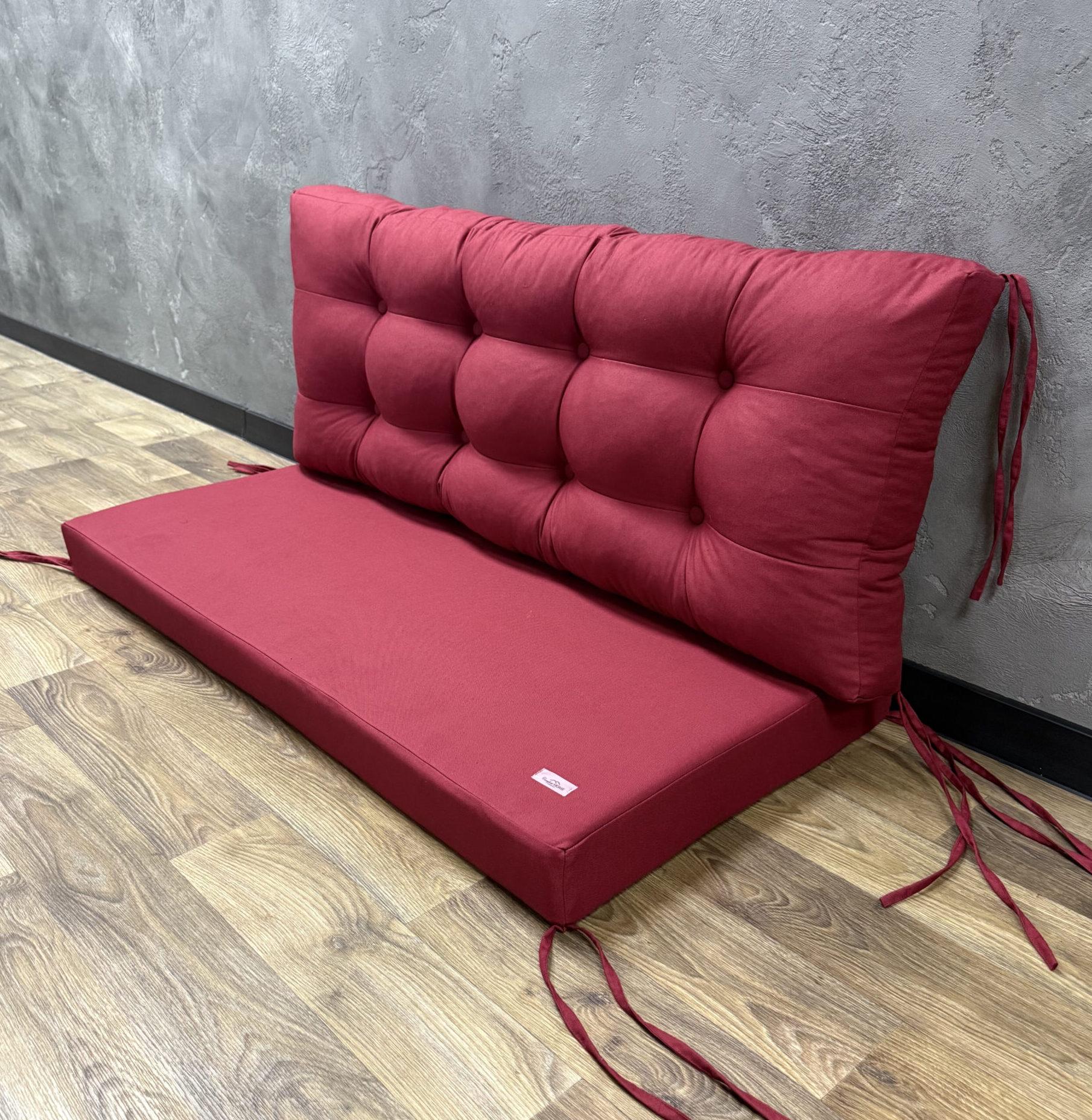 Комплект матрас со спинкой Comfort Home на поддоны/качели/каркасы/садовая мебель панама 120х60х40х10 см