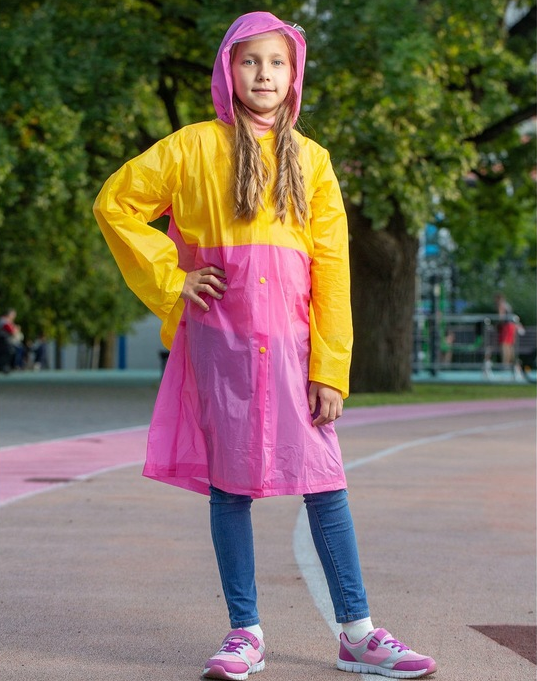 Плащ дождевик детский с капюшоном на кнопках 110-120 см (2573942553) Плащ дождевик детский с капюшоном на кнопках 110-120 см (2573942553)