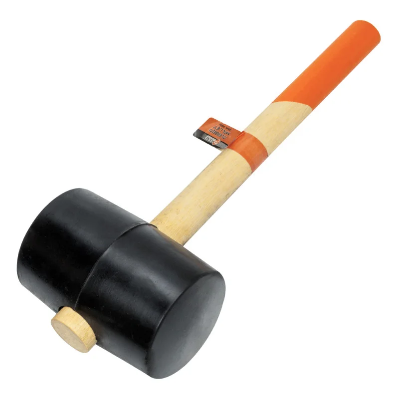 Киянка резиновая Polax с деревянной ручкой 90 мм 1200 г Черный (39-006)