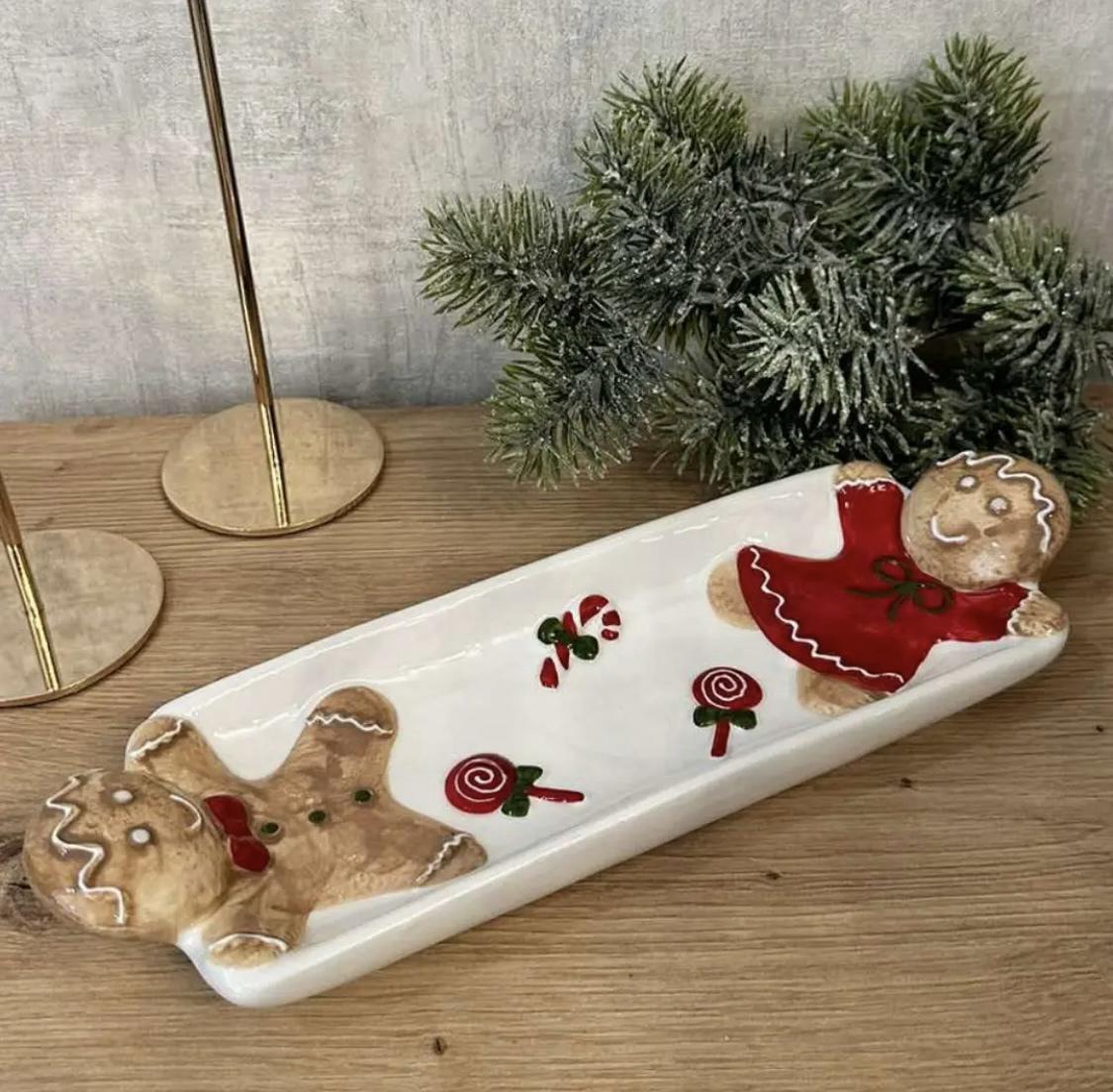 Блюда керамические Имбирные пряники 2 шт. 26х10 см (40169) - фото 4 Блюда керамические Имбирные пряники 2 шт. 26х10 см (40169) - фото 4