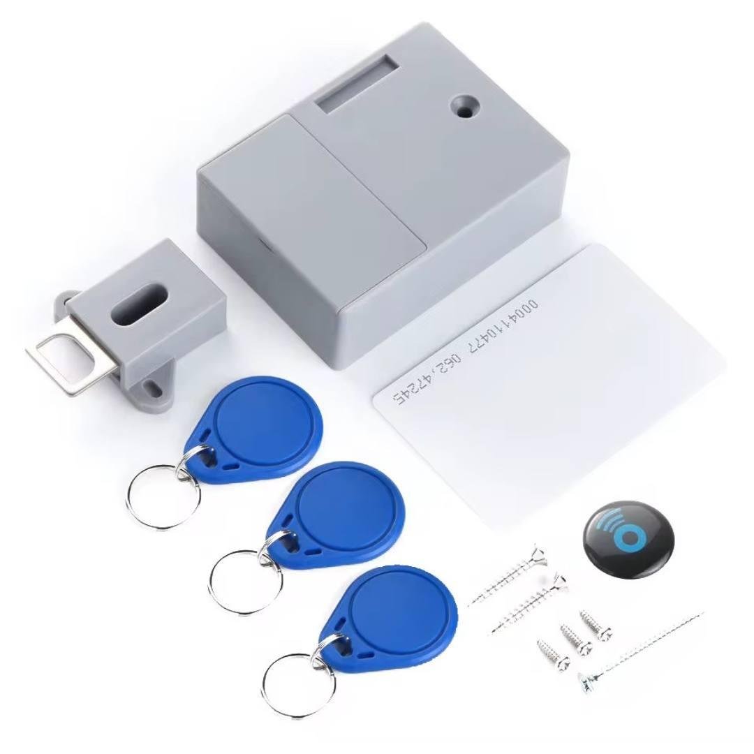 Замок электронный скрытый Bodasan RFID с 3 магнитными ключами и картой для шкафов и мебели (ST03)