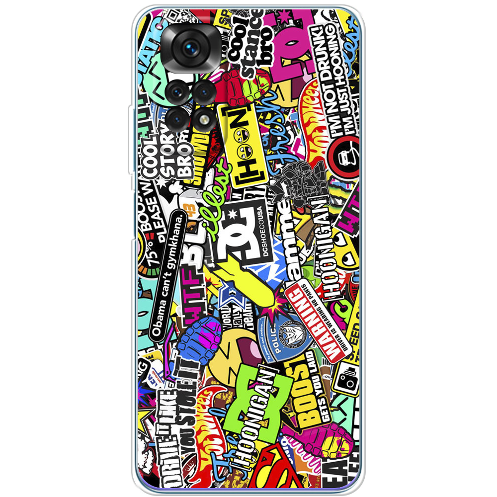 Чохол BoxFace Xiaomi Redmi Note 11 Global Version Multicolored Inscriptions Прозорий силікон (44124-up880-44124)