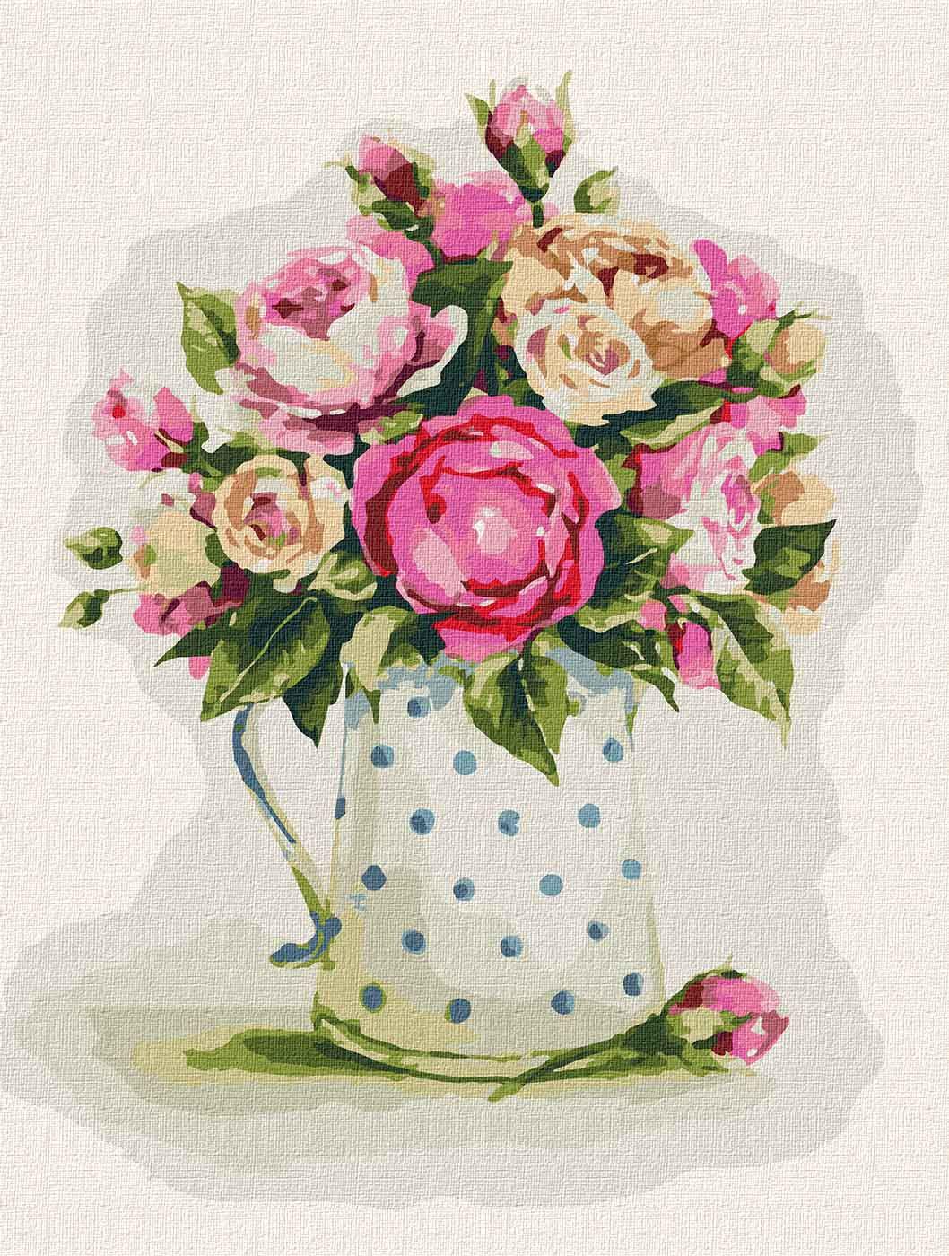 Картина по номерам Ідейка Хрупкие розы 30х40 см (KHO3165)