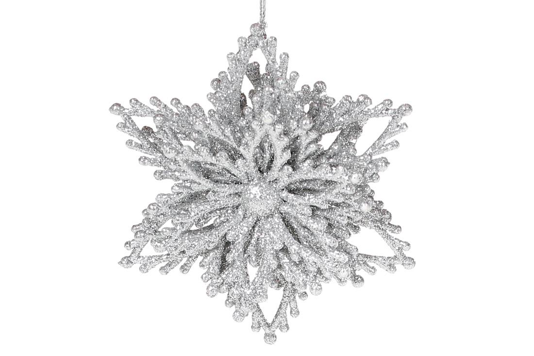 Новогодняя подвеска BonaDi Снежинка 9,5 см (788-871)