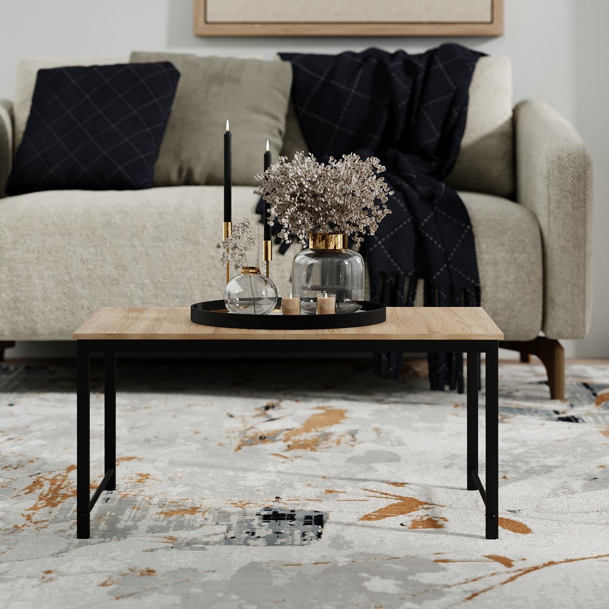 Журнальный стол-трансформер Just Fiji 442х654х327 Дуб Сонома/Черный (GATB07130000030) - фото 4 Журнальный стол-трансформер Just Fiji 442х654х327 Дуб Сонома/Черный (GATB07130000030) - фото 4