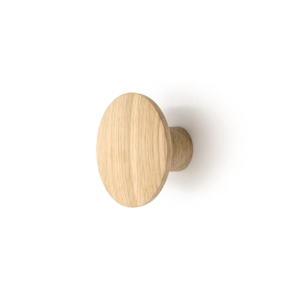 Крючок деревянный мебельный для одежды ø70 мм 1 шт. Дуб (48901) - фото 1