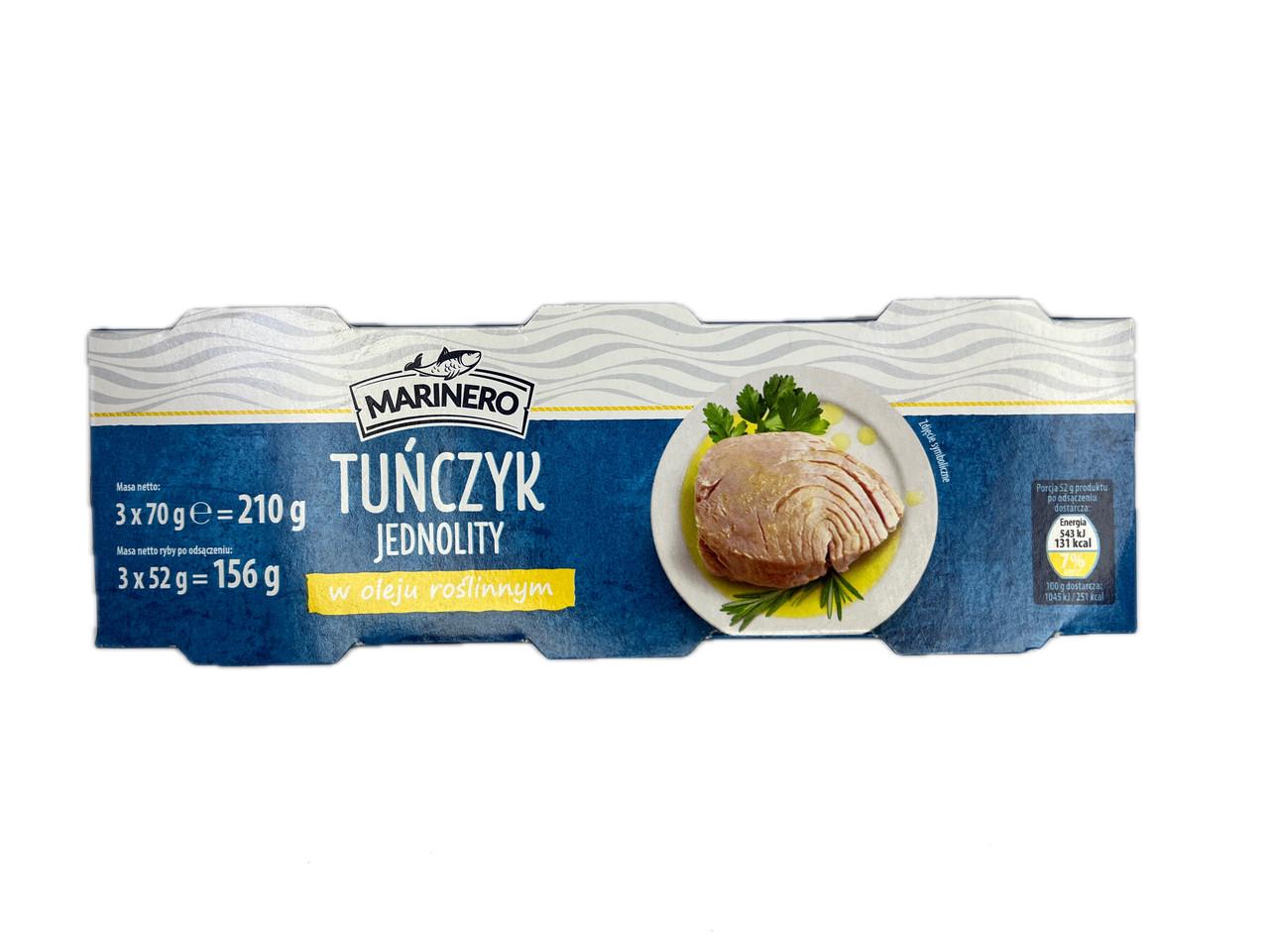 Тунец в растительном масле Marinero Tunczyk 210 г 3х70 г (7109069931397) Тунец в растительном масле Marinero Tunczyk 210 г 3х70 г (7109069931397)