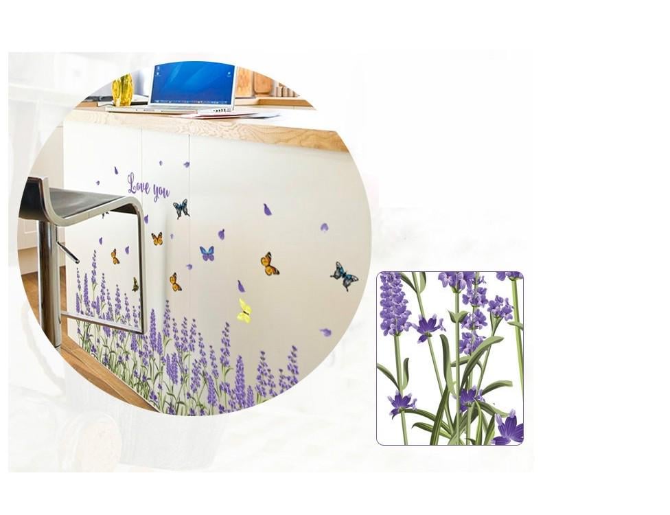 Наклейка на стену Green Life Лаванда интерьерная 60х105 см (SK7038) - фото 2 Наклейка на стену Green Life Лаванда интерьерная 60х105 см (SK7038) - фото 2