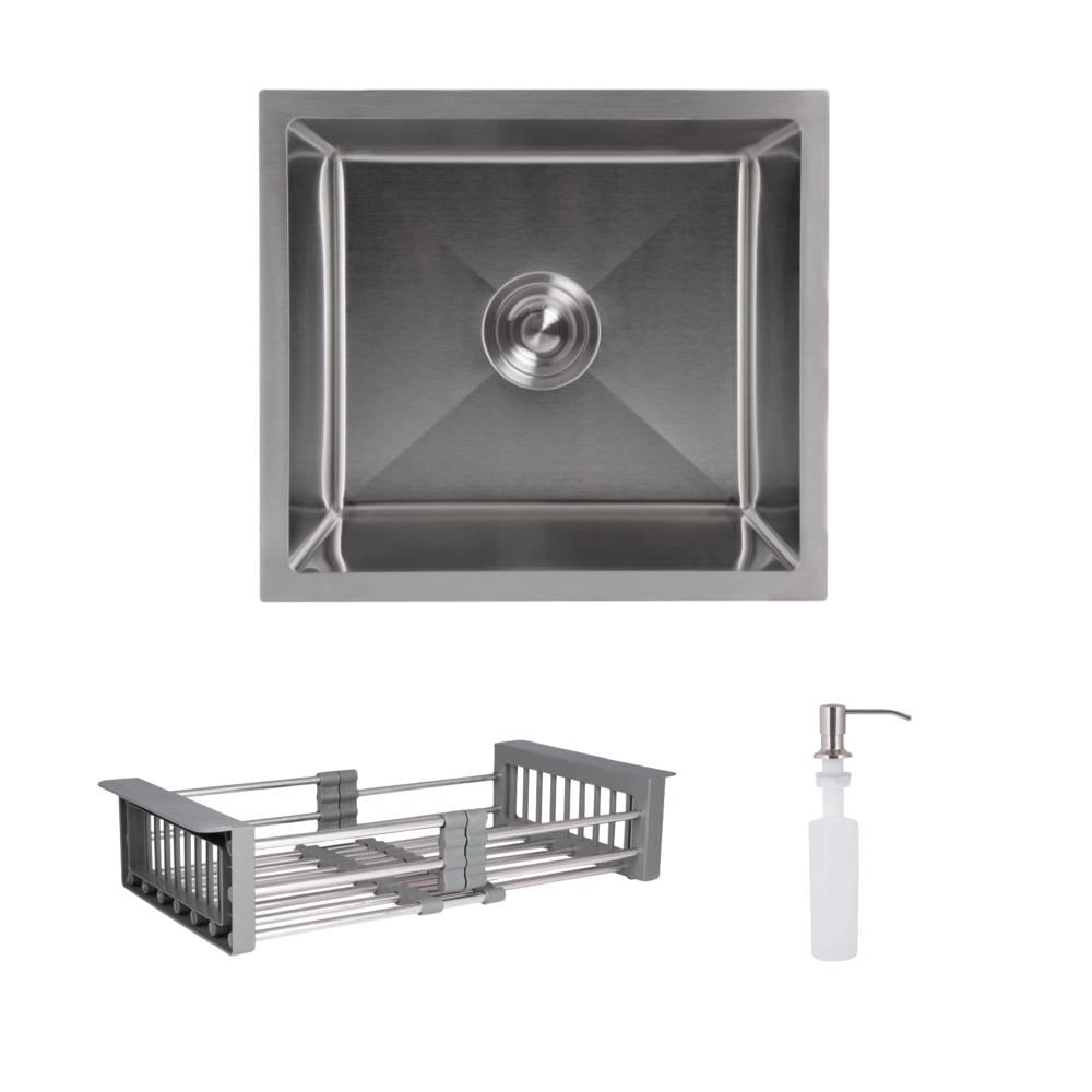 Мийка для кухні під стільницю Lidz Handmade H4843 з дозатором 3,0/1,0 мм Brushed Steel (LDH4843BRU49441)