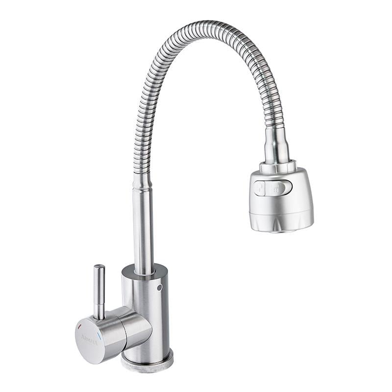 Смеситель для кухни Armata SUS-011 N Reflector без подводки Нержавеющая сталь (CH6186)