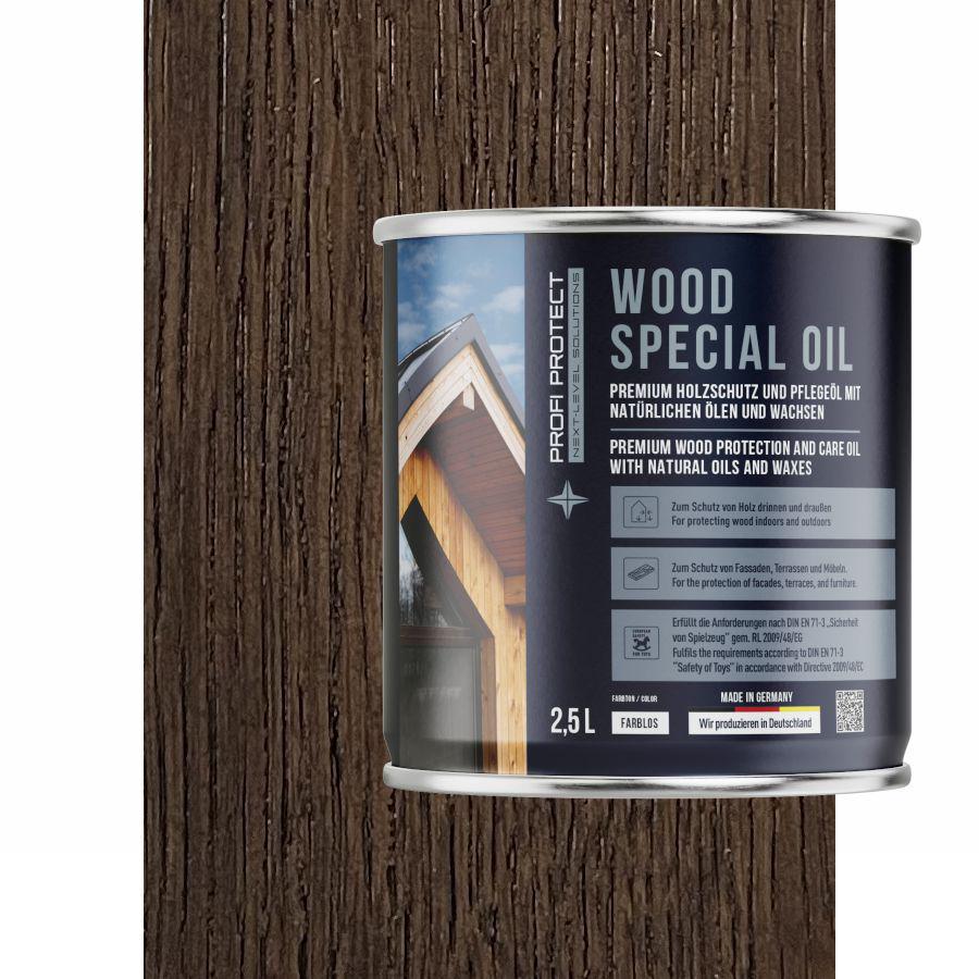 Олія для терасної дошки ProfiProtect Wood Special Oil з воском 2,5 л Schokoladen Braun 75 eiche (24648025) - фото 1