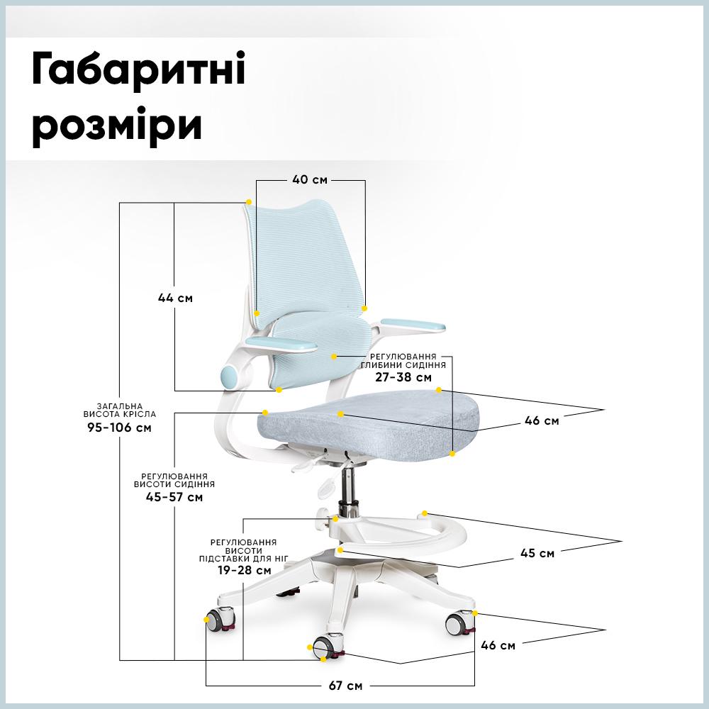 Крісло дитяче Mealux Fantasy Air Блакитний (Y-608 KBL) - фото 4