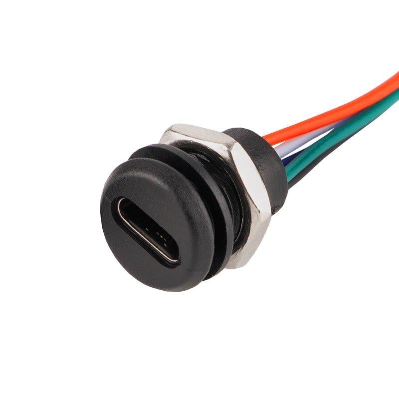 Гнездо USB Type-C на корпус Черный (A448036) Гнездо USB Type-C на корпус Черный (A448036)