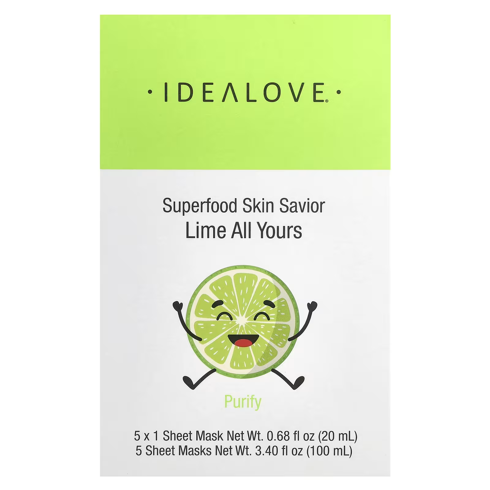 Маска Idealove Superfood Skin Savior с суперфудами лайм 20 мл