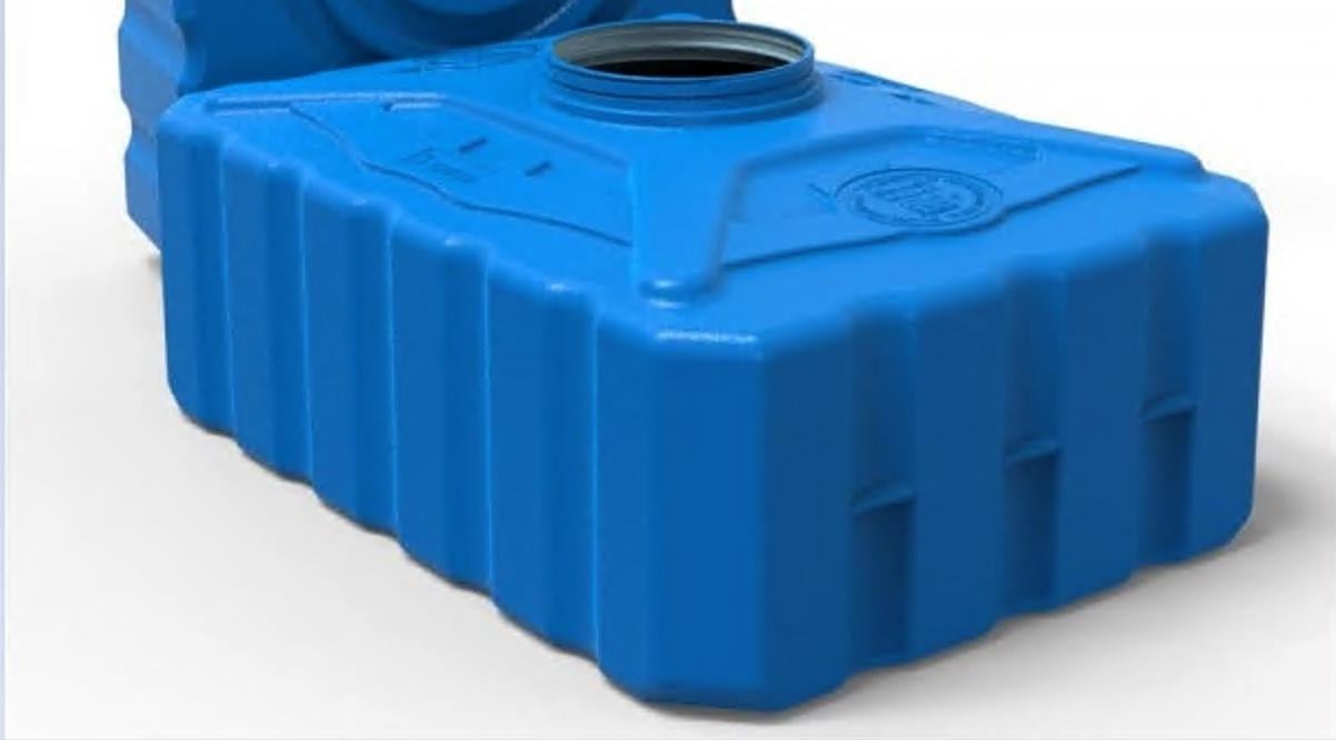 Ємність для води тришарова EUROPLAST прямокутна 500 л Синій (16182)