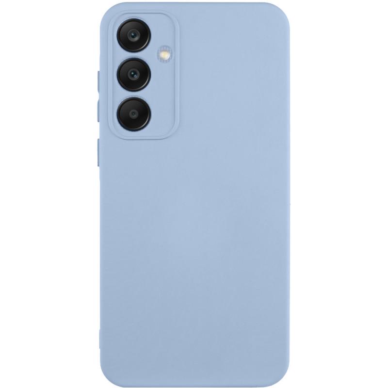 Противоударный чехол TPU GETMAN Liquid Silk Full Camera для Samsung Galaxy S23 Голубой / Lilac Blue