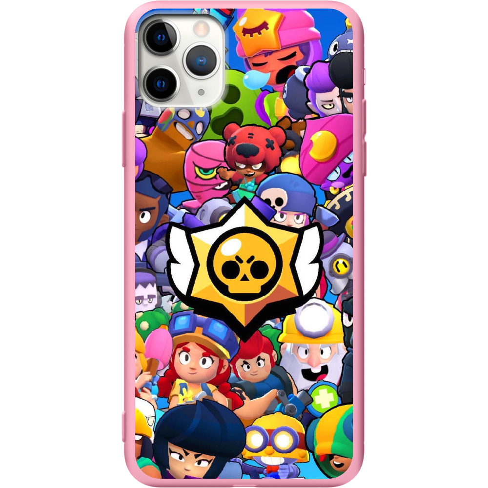 Чохол Boxface iPhone 11 Pro Brawl Stars Рожевий силікон (38189-up2389-43043)