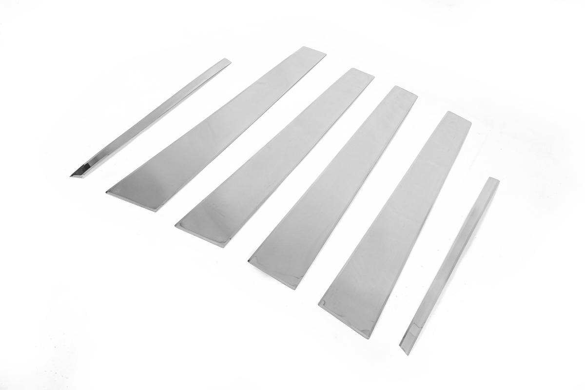 Молдинг дверных стоек Carmos для Mercedes E-сlass W210 1995-2002 гг. нержавеющая сталь Хром