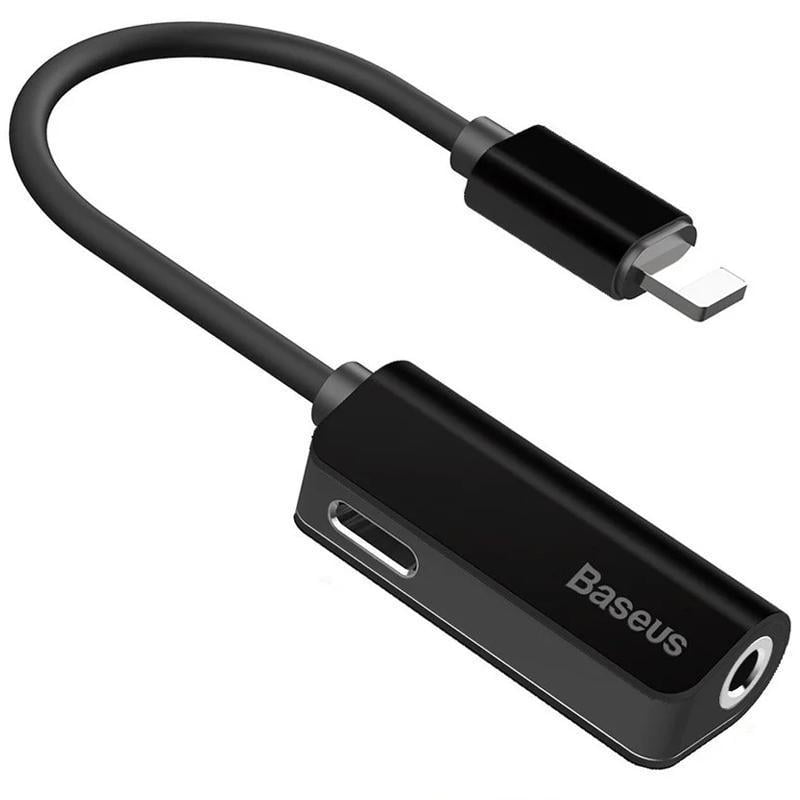 Переходник адаптер Baseus CALL32-01 L32 Lightning-3,5 мм 1,5A Female Black