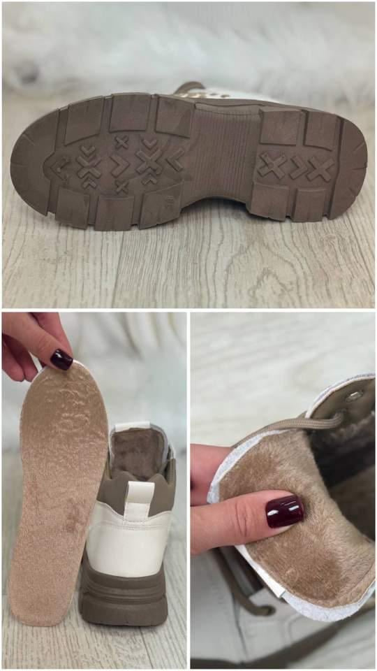 Ботинки женские Loretta N033-1 на меху р. 41 Бежевый (29889316) - фото 5 Ботинки женские Loretta N033-1 на меху р. 41 Бежевый (29889316) - фото 5