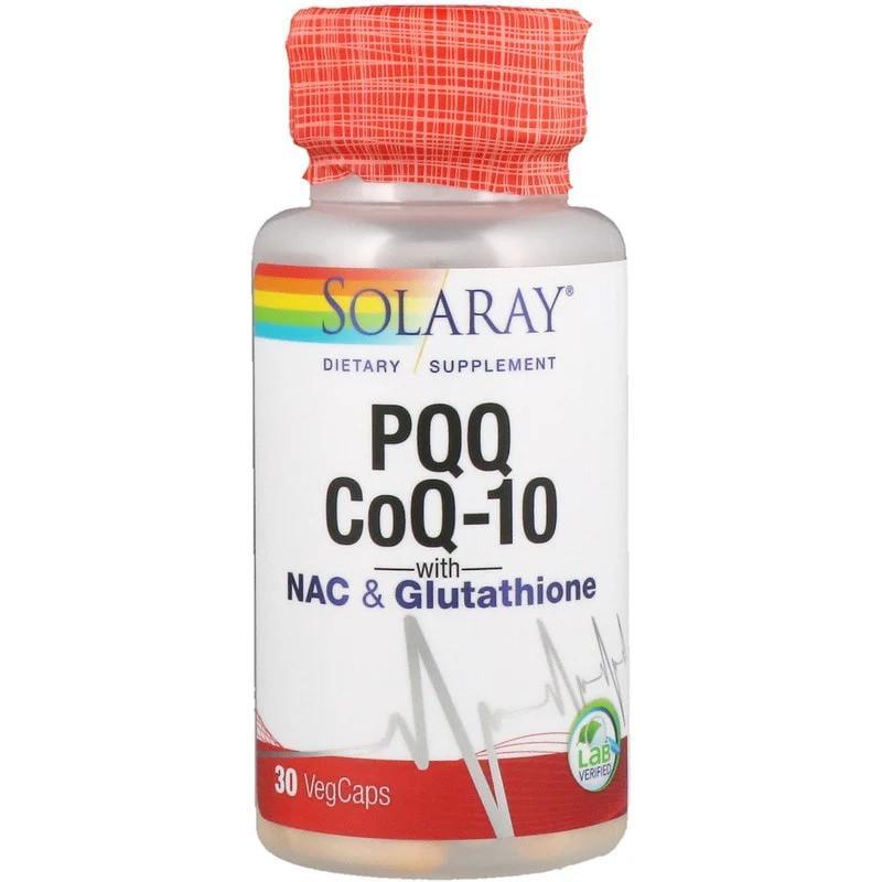 Кофермент PQQ и Q10 Solaray с N-ацетилцистеином и глутатионом 30 капс. (1540523467)