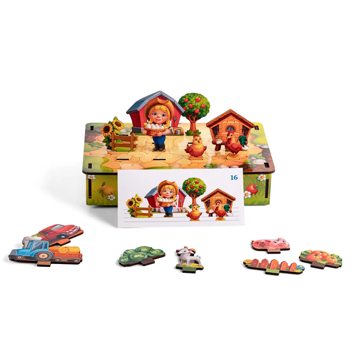 Гра з картками дитяча розвиваюча Панорама ферма (2394410155)