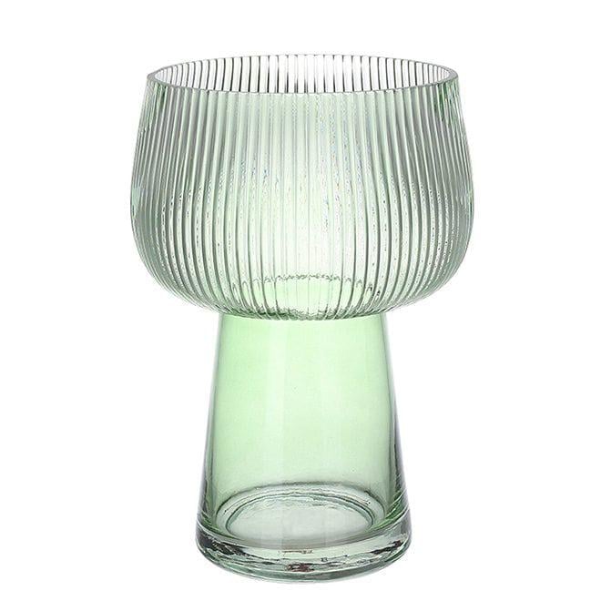 Ваза стеклянная Flora Scandi 27 см Зеленый (32972)