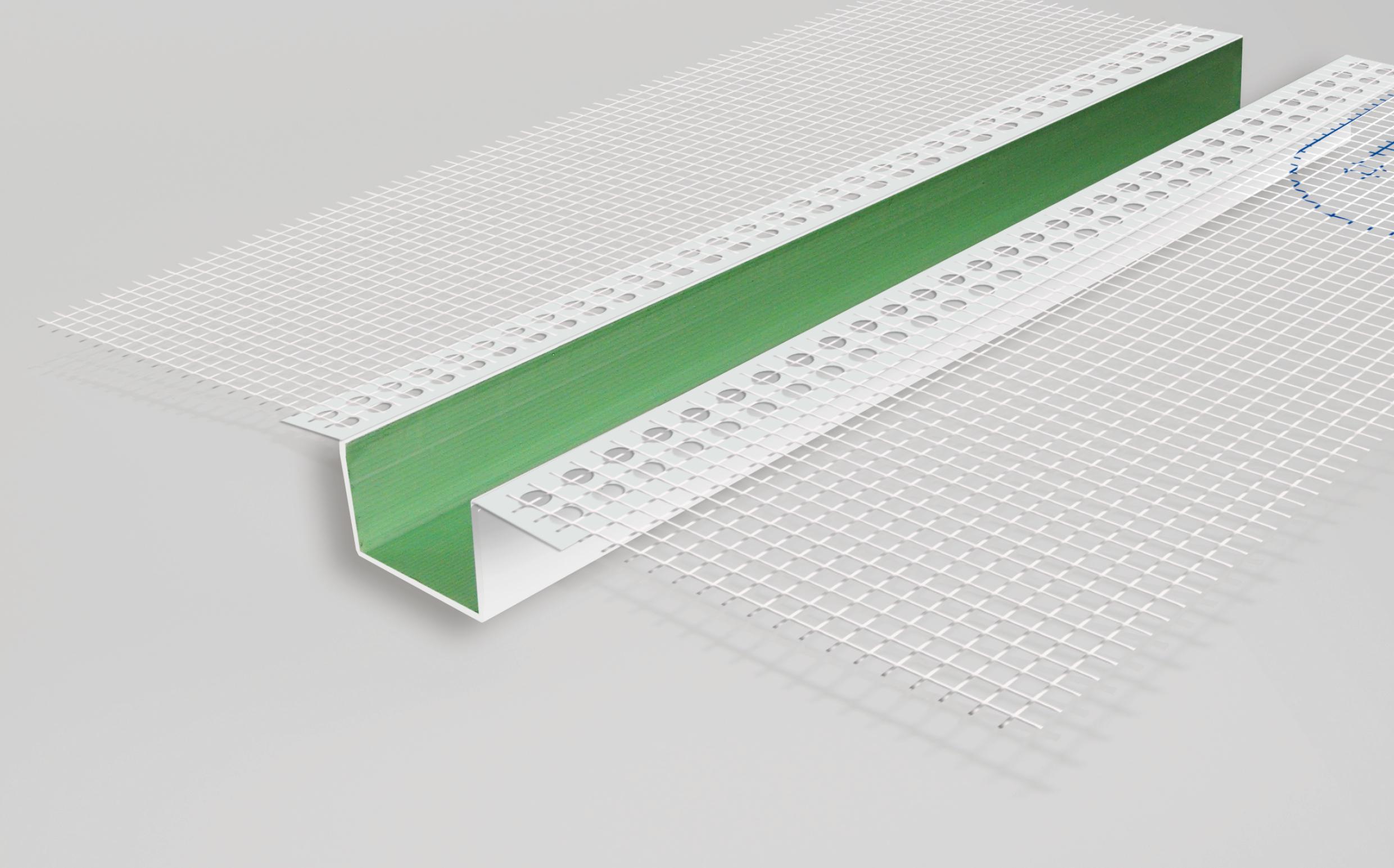 Профіль композитний ПВХ рустовочний з сіткою 2,5 м 10x10 мм (24945456) - фото 1 Профіль композитний ПВХ рустовочний з сіткою 2,5 м 10x10 мм (24945456) - фото 1