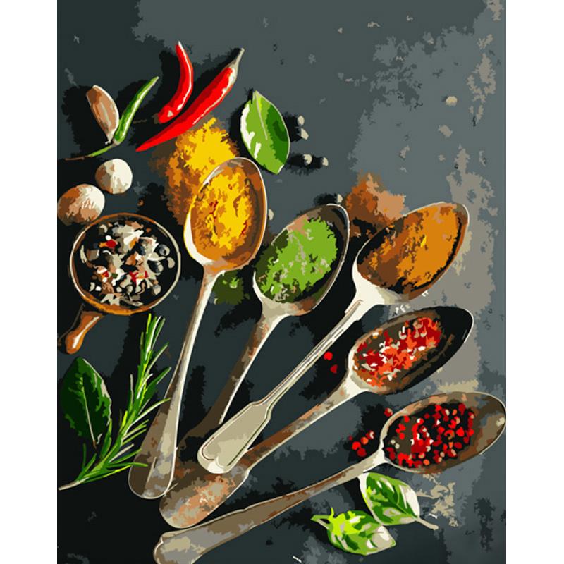 Картина по номерам Strateg Премиум Специи Азии 40х50 см (GS812)