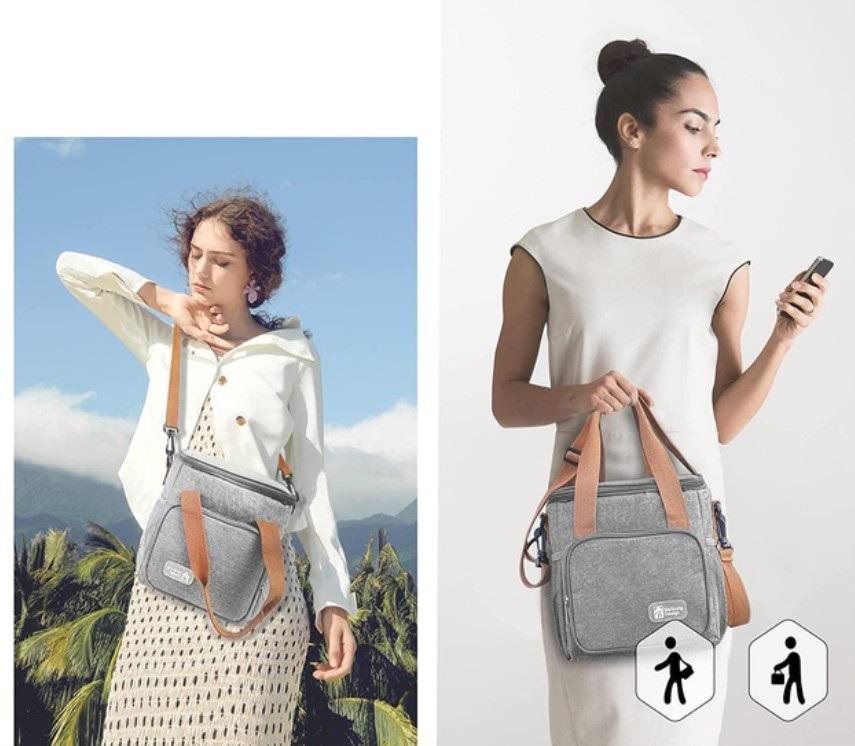 Сумка-холодильник на 1 отделение с ручкой через плечо 25х22х15 см 8 л Серый (1205) - фото 3 Сумка-холодильник на 1 отделение с ручкой через плечо 25х22х15 см 8 л Серый (1205) - фото 3